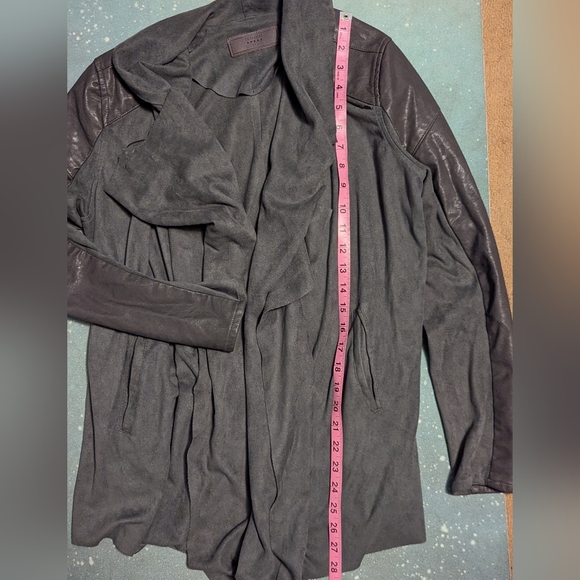 Blank NYC faux suede and leather jacket, size small, gray - Picture 11 of 13